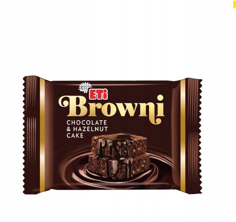 Eti Browni Ciasto z czekoladą i kawałkami orzechów laskowych 200 g 2szt