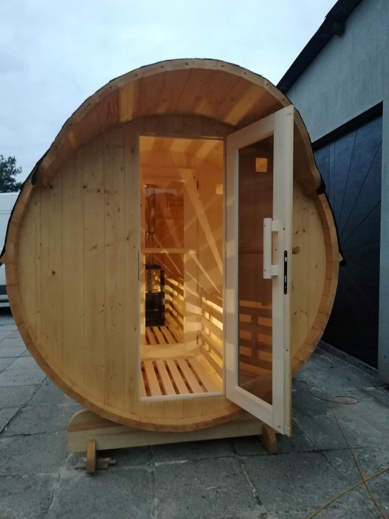 Sauna Beczka -sauna ogrodowa - Bania - długa 3,4 m