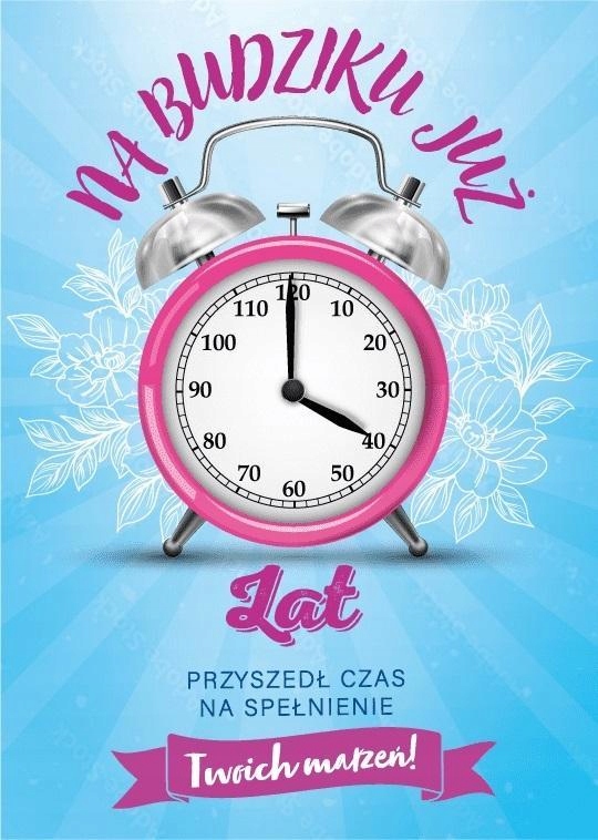 KARNET URODZINY WYMIENNE CYFRY
