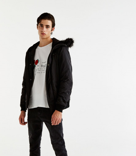 K3O065 PULL & BEAR__NZ3 KURTKA KAPTUR__M