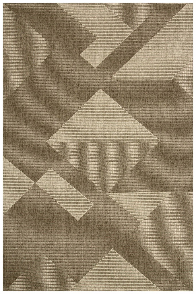 60x100 cm DYWAN ZEWNĘTRZNY SIZAL BEŻ BRĄZ ROMBY