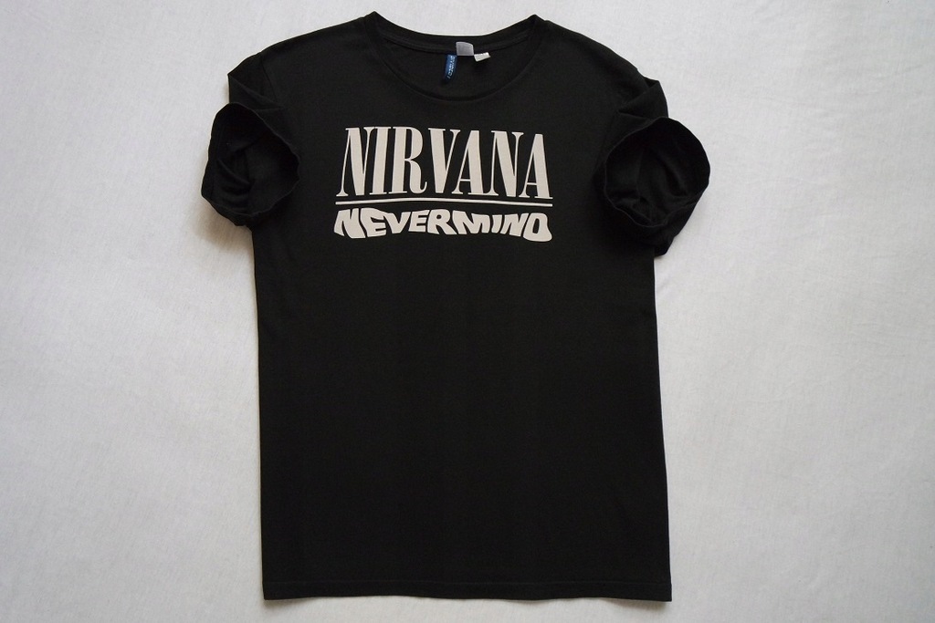 NIRVANA koszulka czarna t-shirt nadruk ROCK_____XL