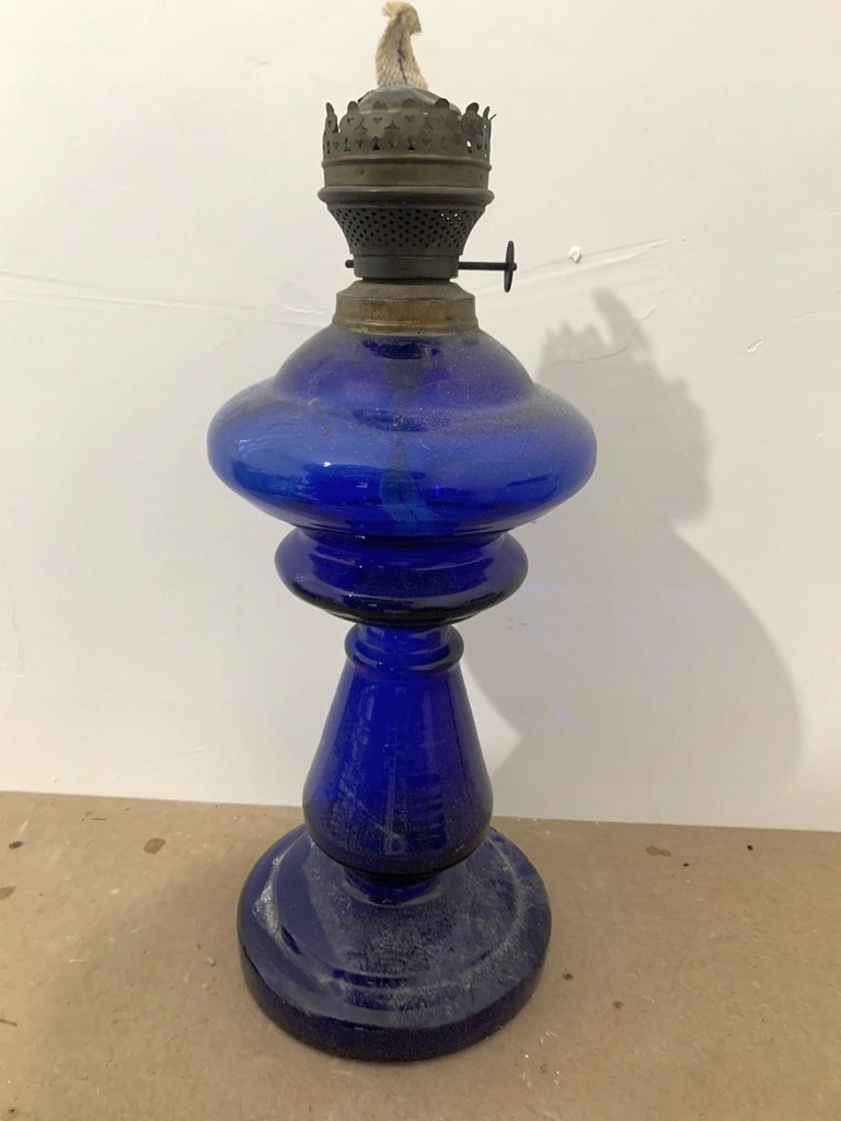 lampa naftowa duża niebieska