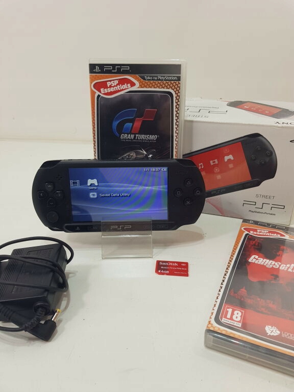 KONSOLA SONY PSP E1004 STREET + 2 GRY + PUD 11679560586 oficjalne
