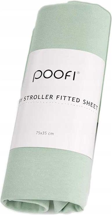 Poofi Prześcieradło do wózka organic 35x75 Szałwia