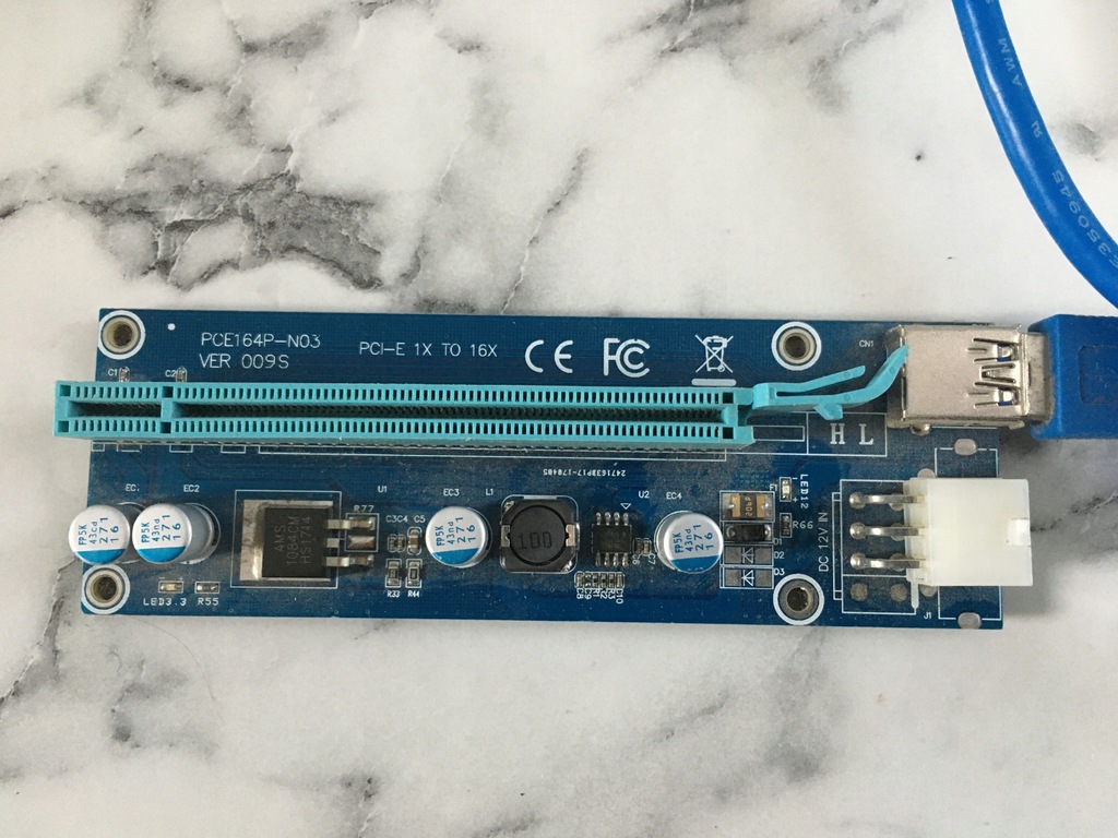 Riser 009s PCI-E 2x LED szybka wysylka