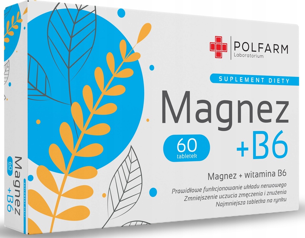 Magnez + b6 60 tabletek STRES PRZEMĘCZENIE SKURCZE