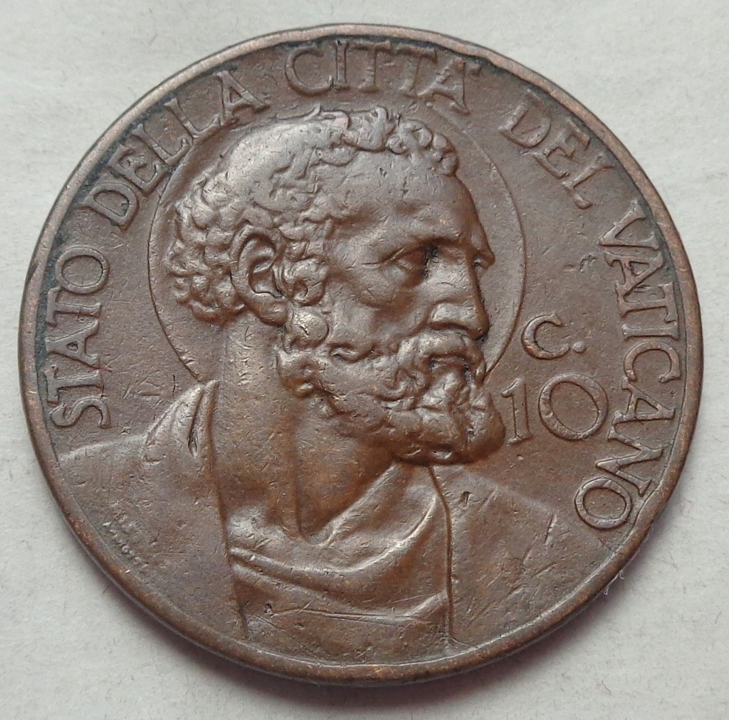 WATYKAN - 10 Centesimi - 1936 - Pius XI