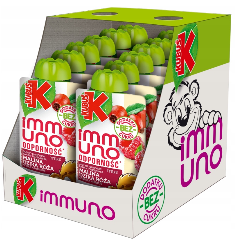 Mus Kubuś Immuno dzika róża hibiskus 12 x 100g