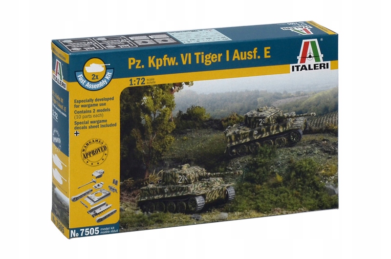 TIGER I Ausf. E - FAST ASSEMBLY 1:72 ITALERI 7505