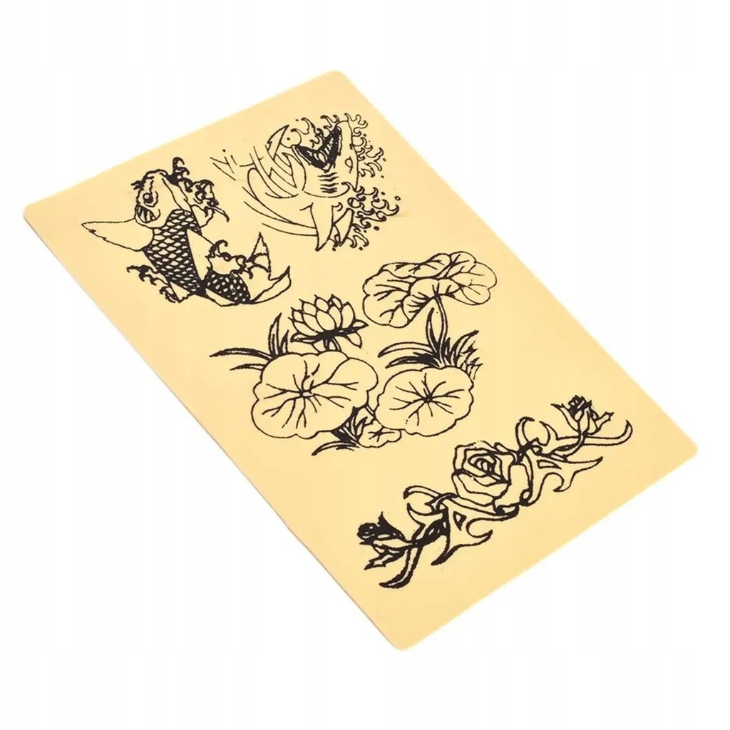 5pcs Practice Skin Lotus Carp Pattern Simulation S