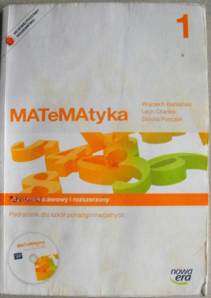 Matematyka 1 Podręcznik Zakres Podstawowy I Rozszerzony Liceum Technikum Pdf Matematyka 1 zakres rozszerzony Babiański + CD - 8638046224 - oficjalne