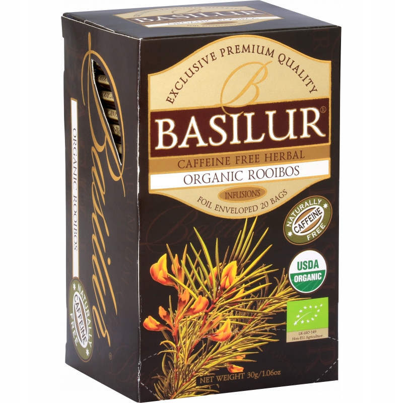 Herbata Basilur Rooibos Organic 20 kopert USDA Eko