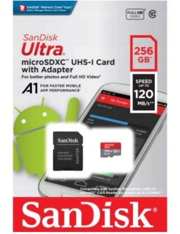 Купить Карта памяти SanDisk Ultra micro SD SDXC 256 ГБ: отзывы, фото, характеристики в интерне-магазине Aredi.ru