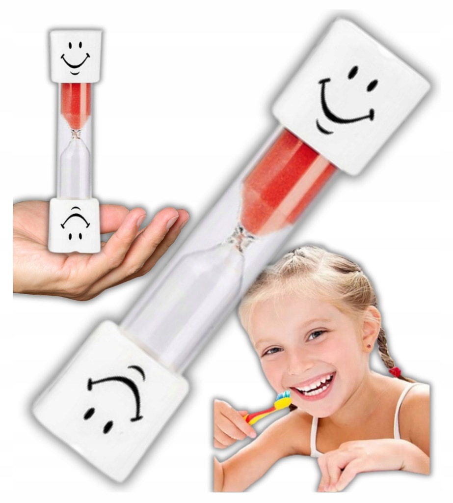 KLEPSYDRA TIMER DO MYCIA ZĘBÓW TIMER CZASOMIERZ DLA DZIECI 3 MINUTY ZEGAREK