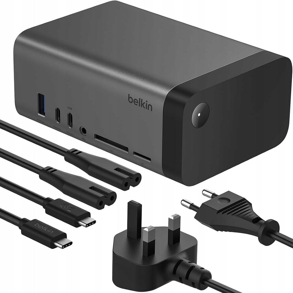 Stacja, hub USB-C do laptopa, Belkin Dock Pro 150W INC020, DP-Alt, 2x HDMI