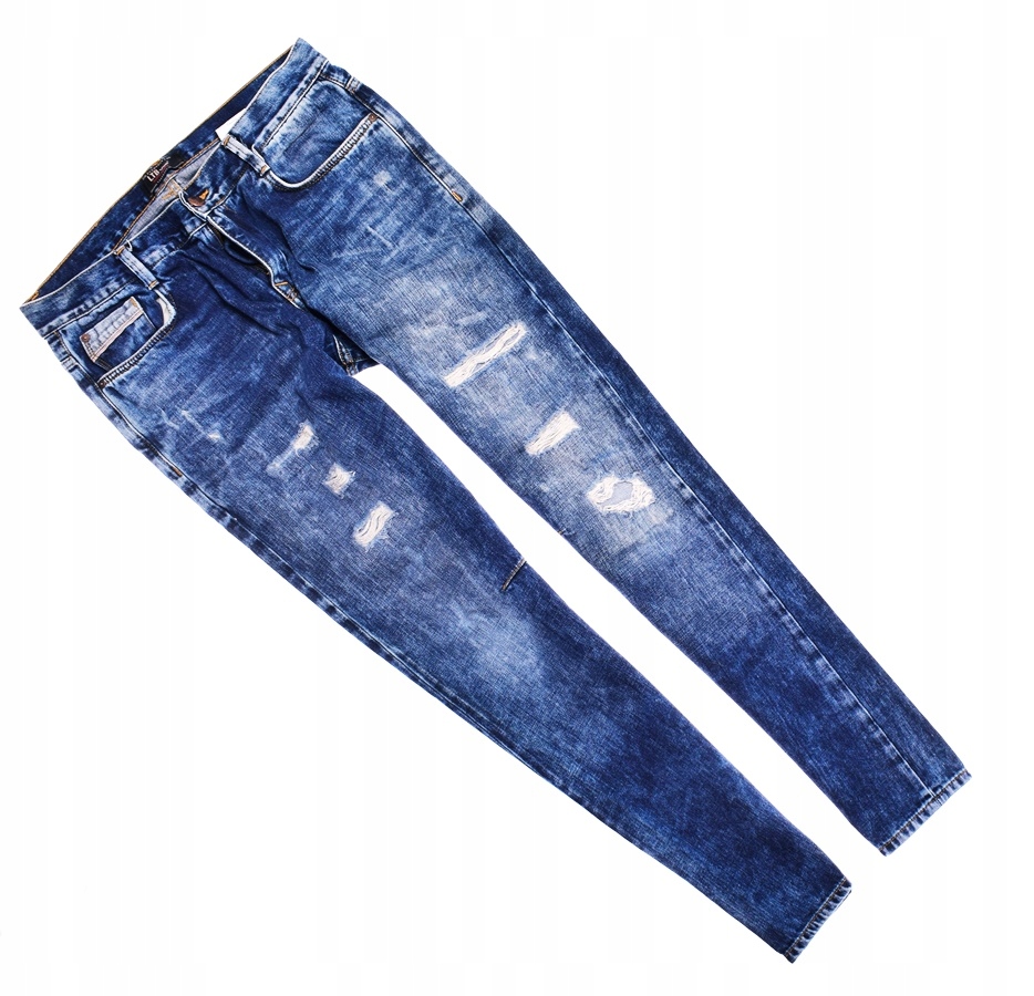 4906-8 ...LTB... m#k SPODNIE DESTROYED JEANS r.W38