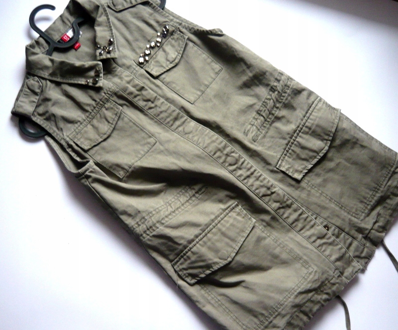 H&M* KAMIZELKA KHAKI BIŻUTERIA*roz,36