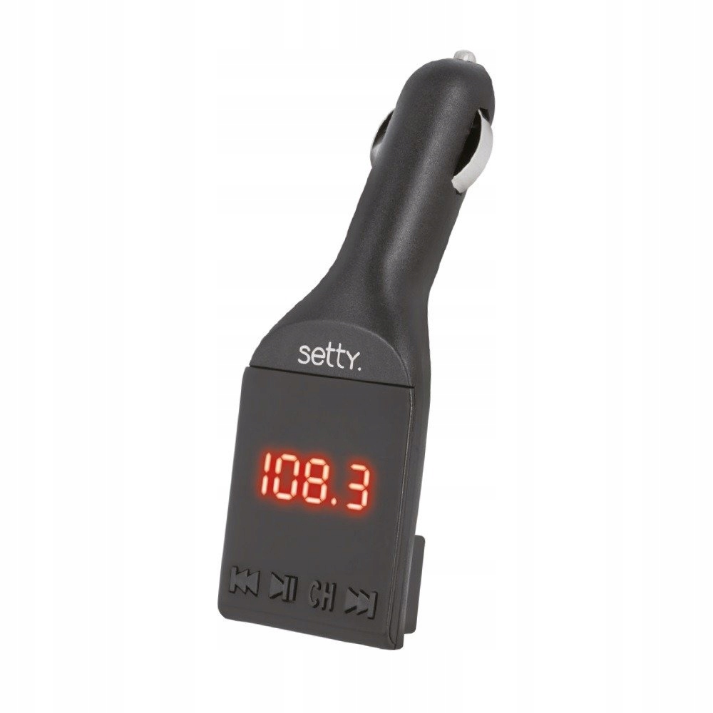 Transmiter samochodowy Setty bluetooth fm z mikrofonem, na kartę SD/USB