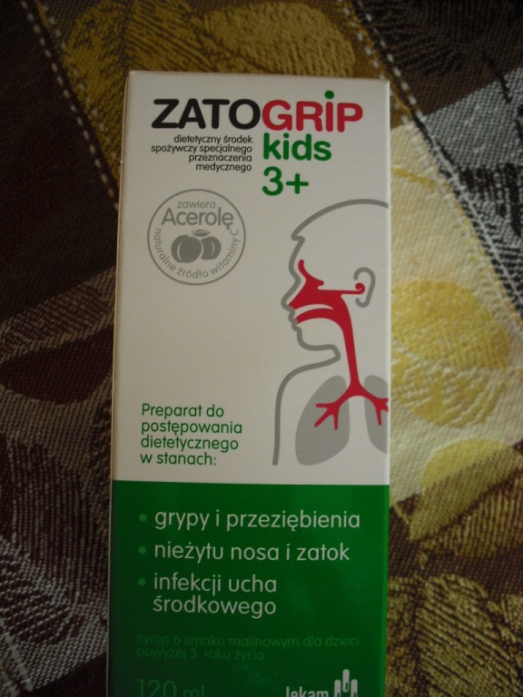 ZATOGRIP KIDS 3+ SYROP O SMAKU MALINOWYM