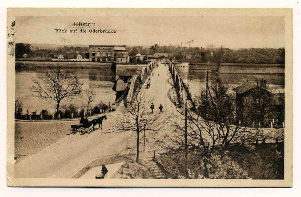 KOSTRZYN NAD ODRĄ - WIDOK NA MOST NA ODRZE, 1932