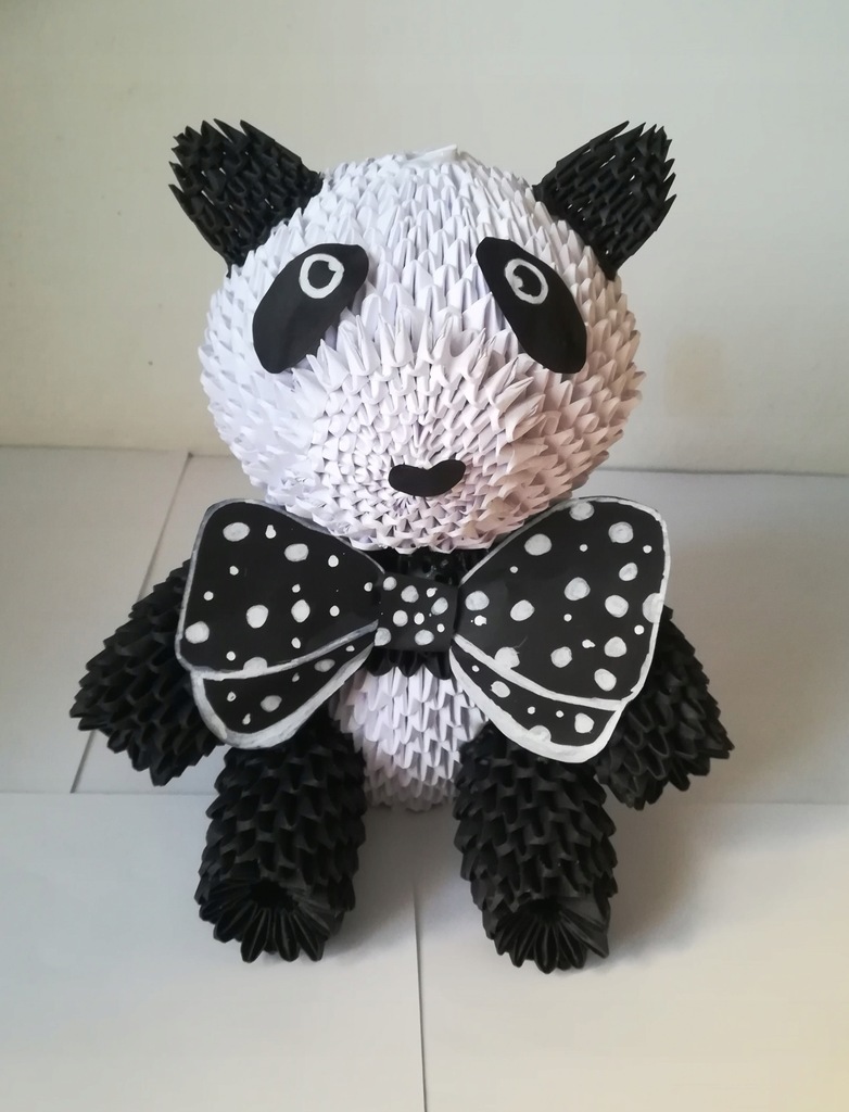 Origami 3D modułowa panda 24,5 cm wysokości