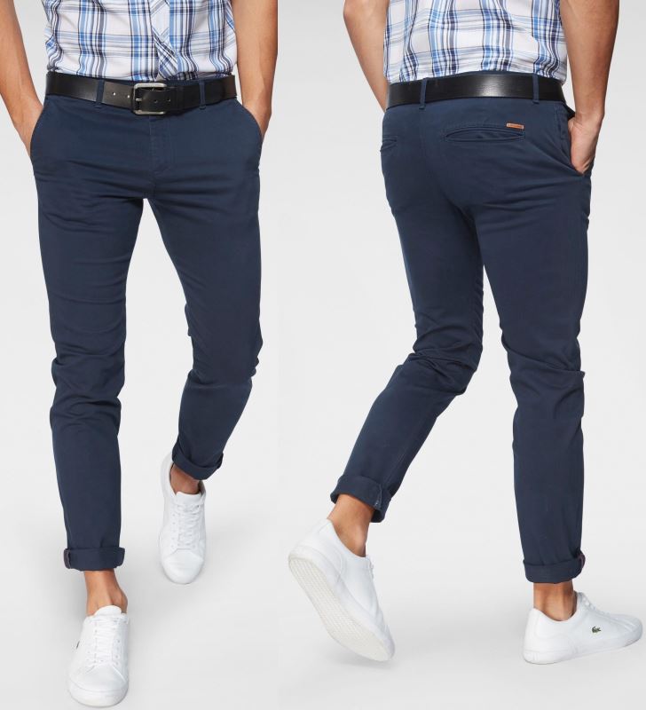 JACK&JONES GRANATOWE SPODNIE 29/32