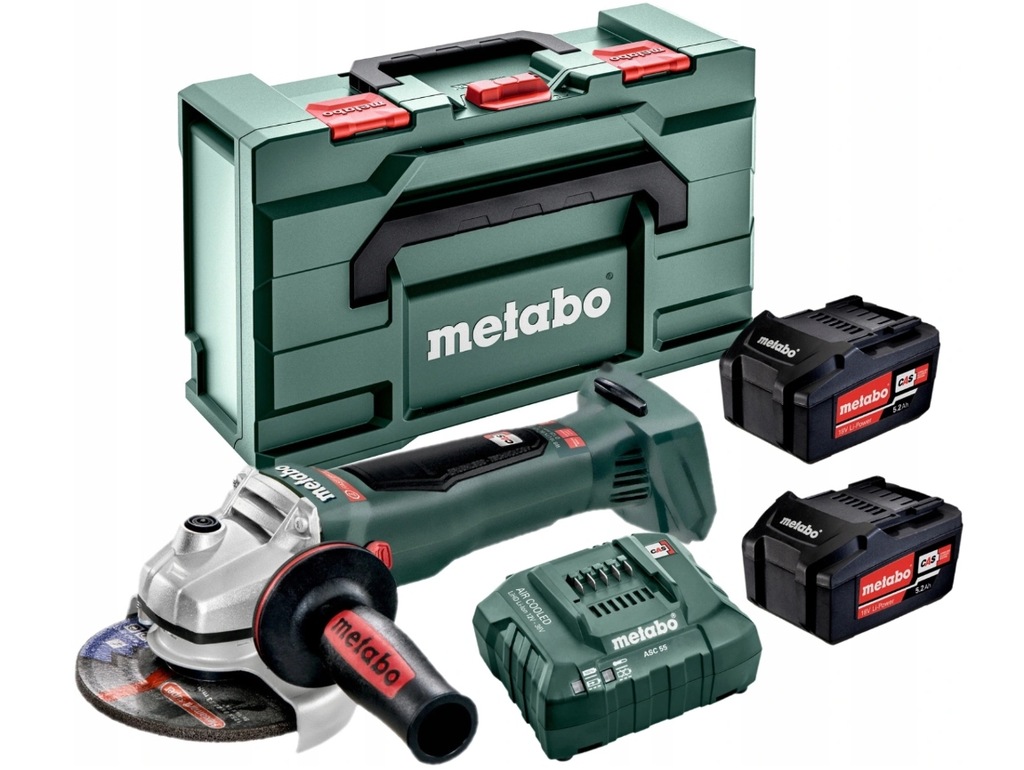 Szlifierka kątowa Metabo WB 18 LTX BL 125 2x5,2Ah