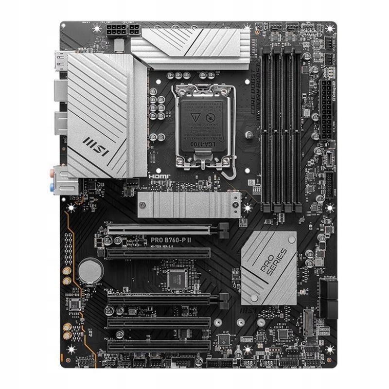 Płyta MSI PRO B760-P II B760 DDR5 SATA3 M.2 USB3.1 PCIe4.0 s.1700 ATX
