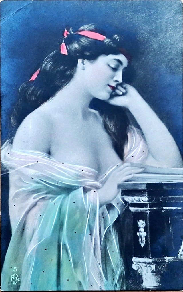 KOBIETA - STARA POCZTÓWKA