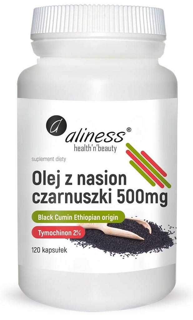 Aliness Olej z nasion czarnuszki 500 mg 120 kapsułek