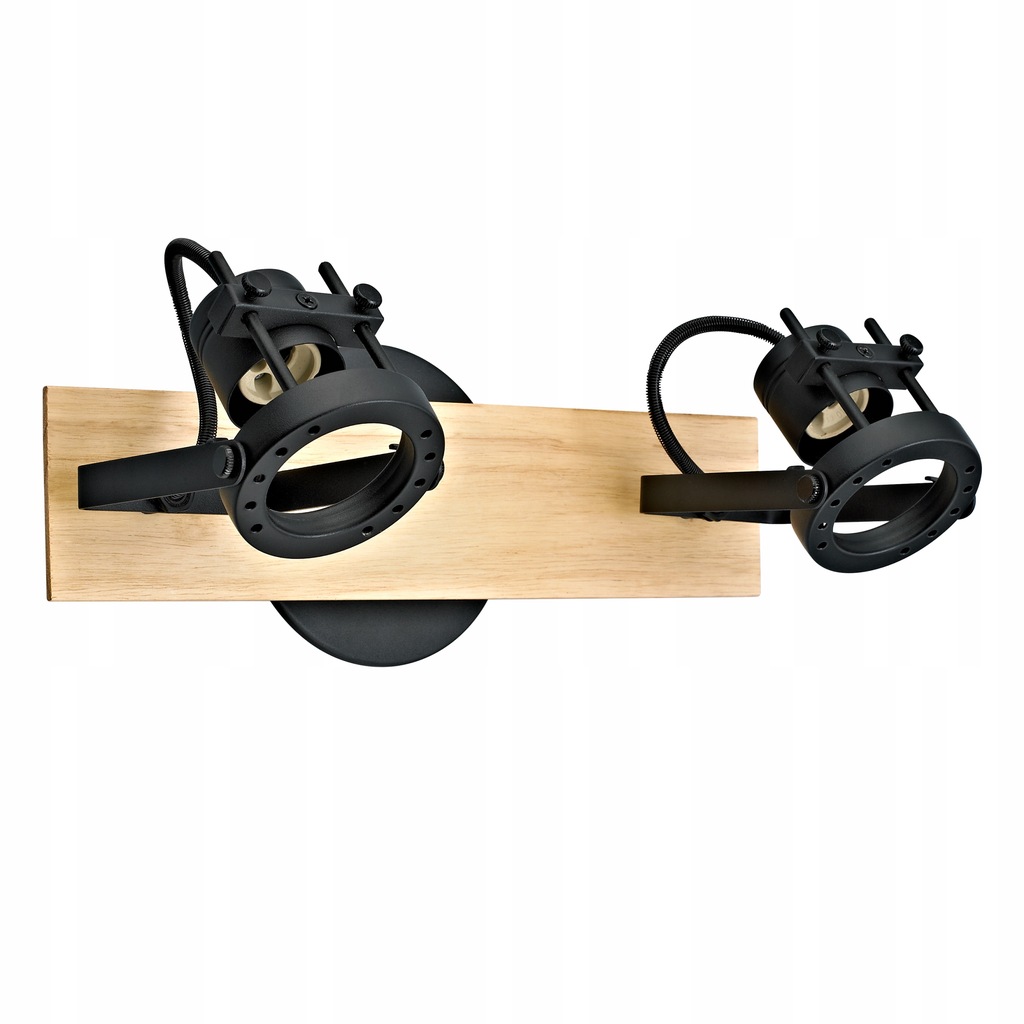 Listwa reflektorowa Technic czarna z drewnem 2 x
