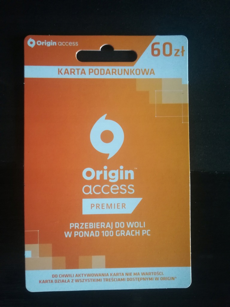 Kod Origin Access Premier 60zl Karta Podarunkowa 8233289469 Oficjalne Archiwum Allegro