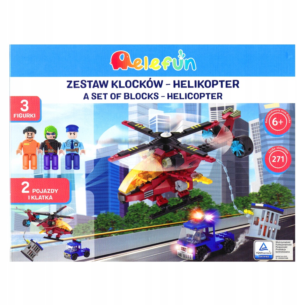 ELEFUN KLOCKI 271 ELEMENTÓW HELIKOPTER