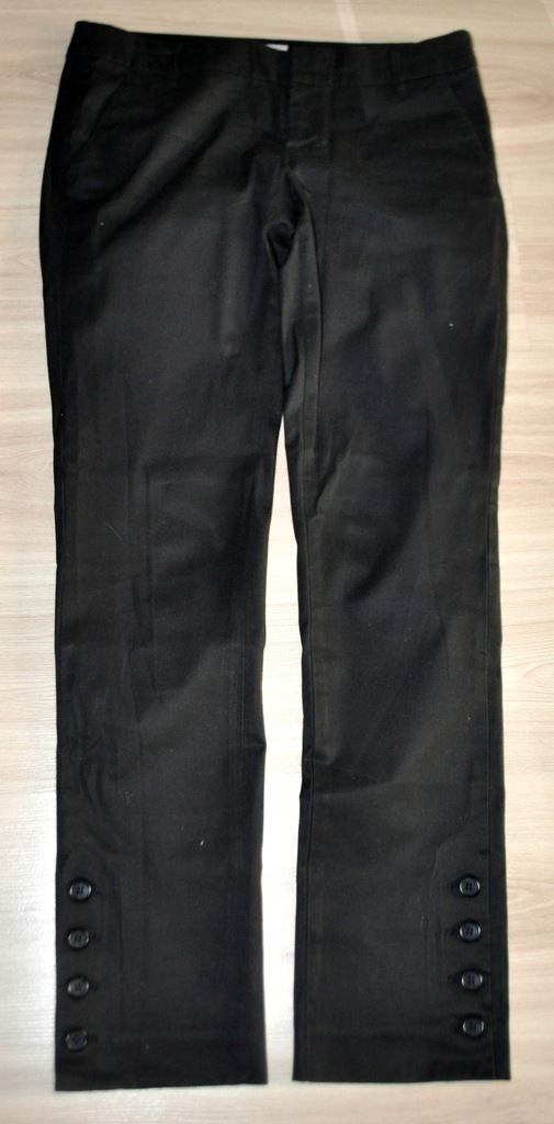 ESPRIT fajne czarne spodnie chinosy z guzikami 36