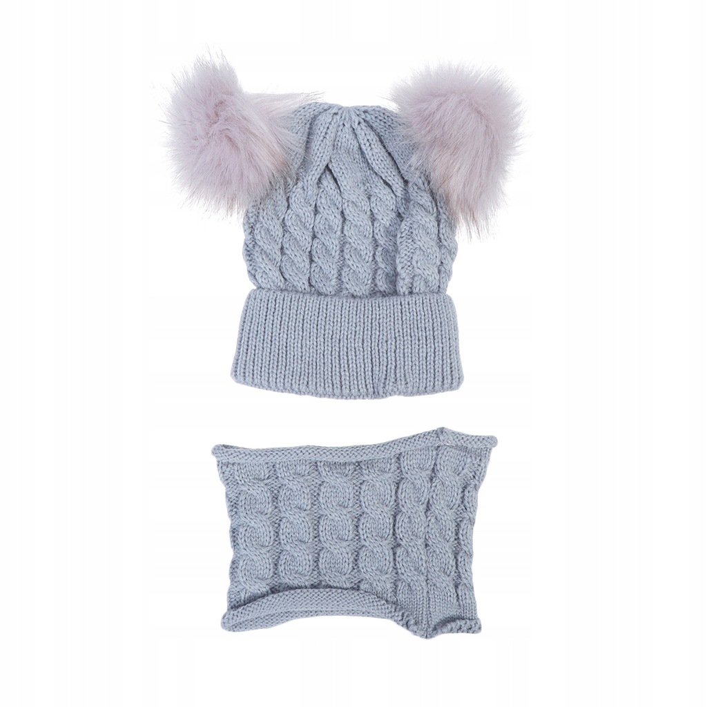 1Pc Kids Warm Woolen Knitted Hat Double Plush