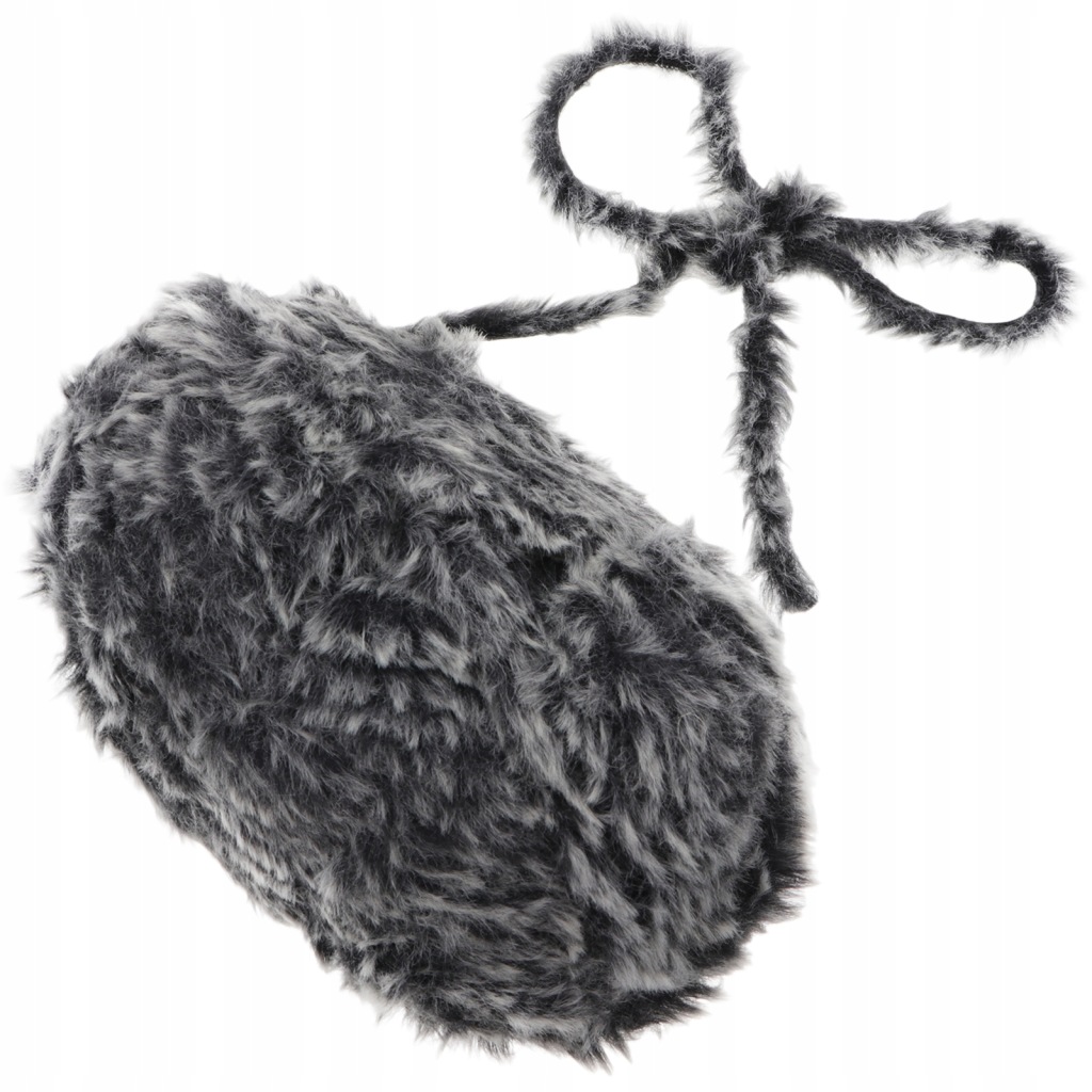 PUCHOWA WŁÓCZKA FAUX FUR DO SZYDEŁKOWANIA I DRUTÓW (CZARNA)