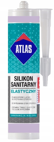 ATLAS Silikon sanitarny ELASTYCZNY fioletowy 117