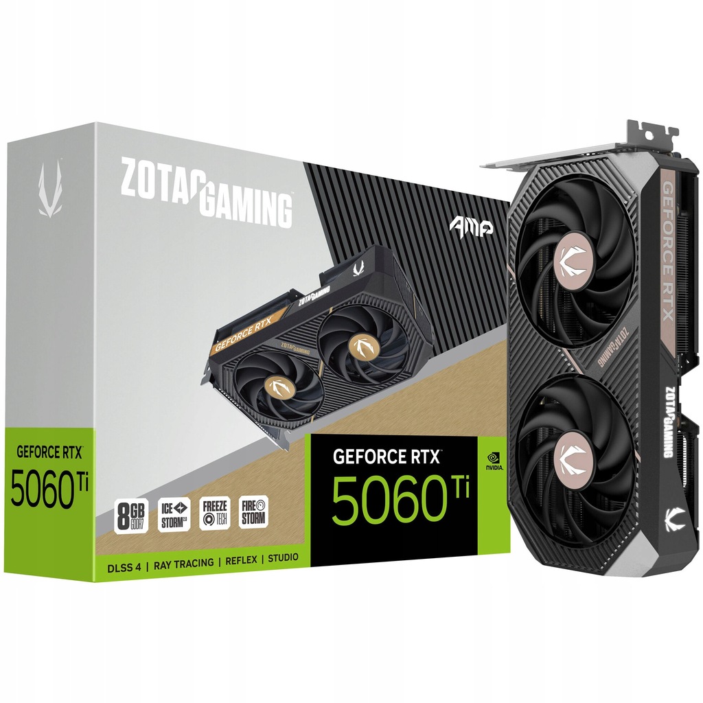 Karta Graficzna ZOTAC GeForce RTX 5060 Ti AMP 8GB GDDR7 DLSS4