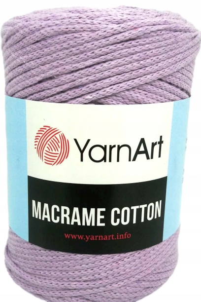 YarnArt MACRAME COTTON sznurek jasny fiolet 765