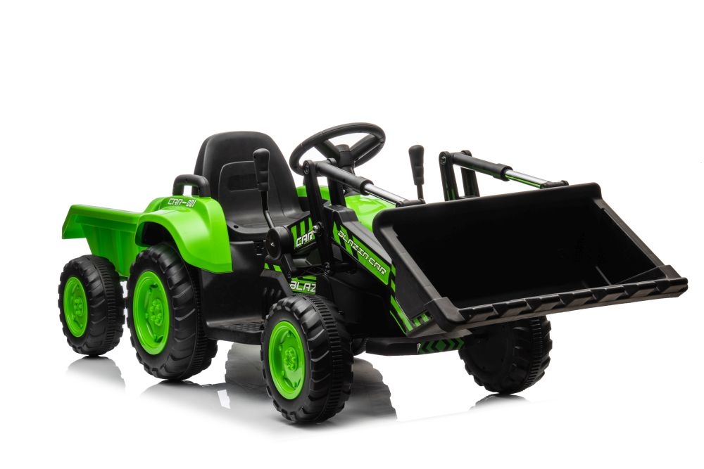 TRAKTOR NA AKUMULATOR Z ŁYŻKĄ BW-X002A ZIELONY LEAN CARS