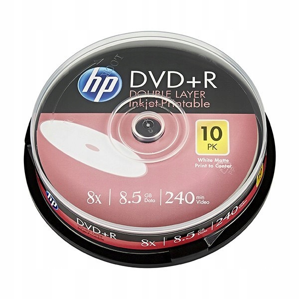 HP DVD+R DL, Double Layer Inkjet Printable, DRE000