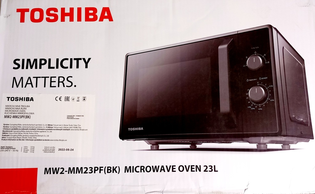 Kuchenka mikrofalowa TOSHIBA MW2-MM23PFBK