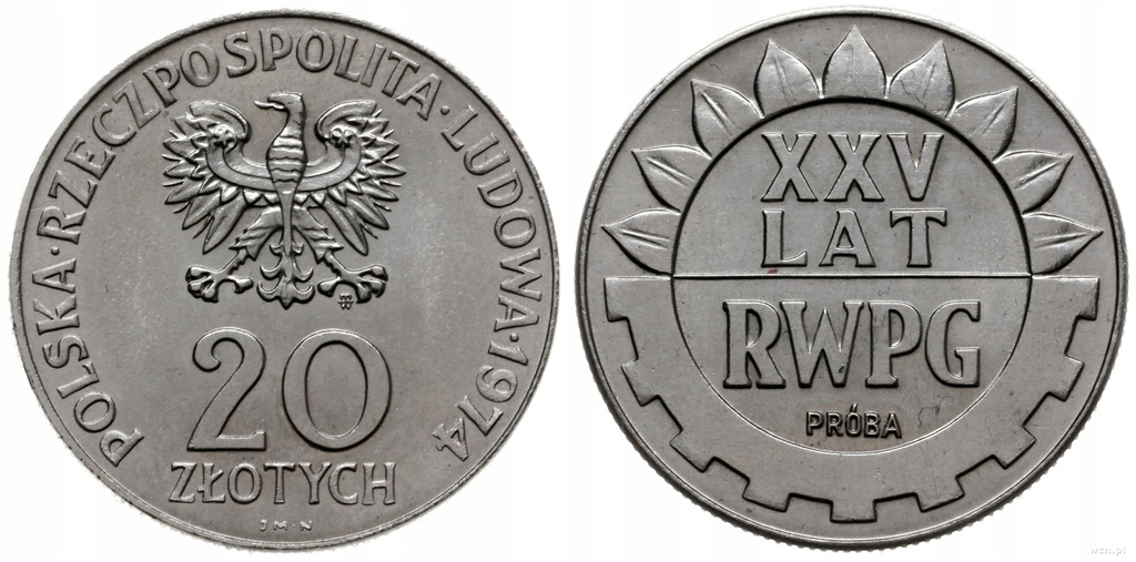 20 złotych 1974 RWPG NiKiEL P302a