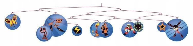 Djeco - Karuzela dla dzieci, Super Herosi