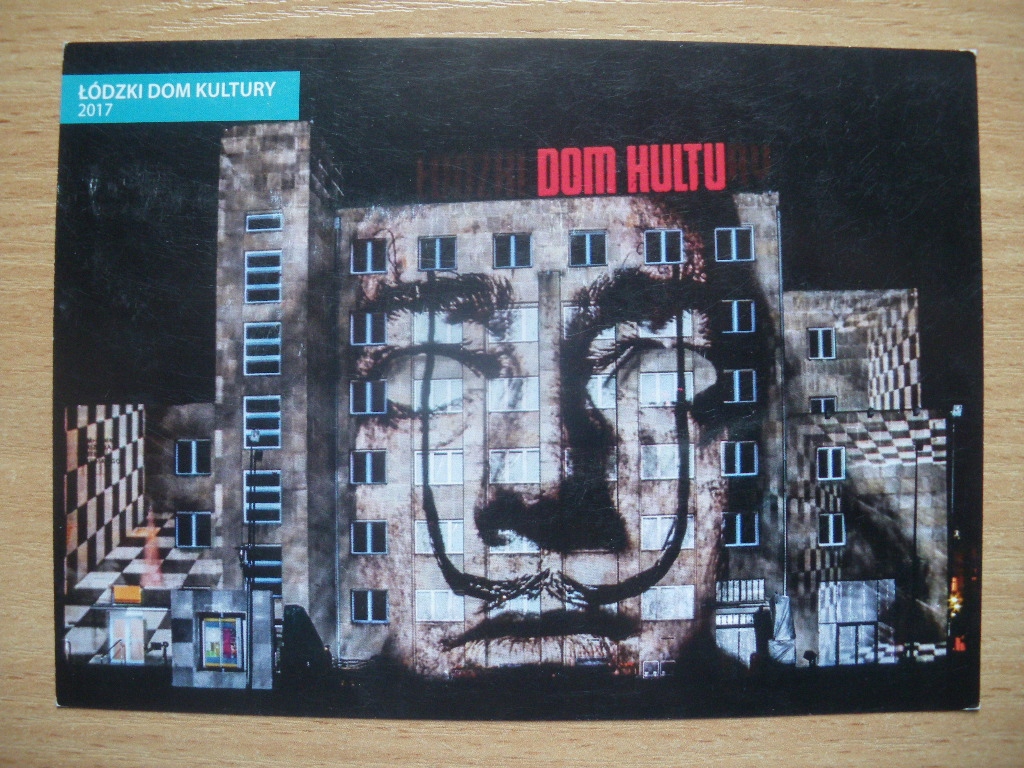 Łódź Historia ŁDK Mapping na fasadzie budynku 2017 r. Wydawca ŁDK