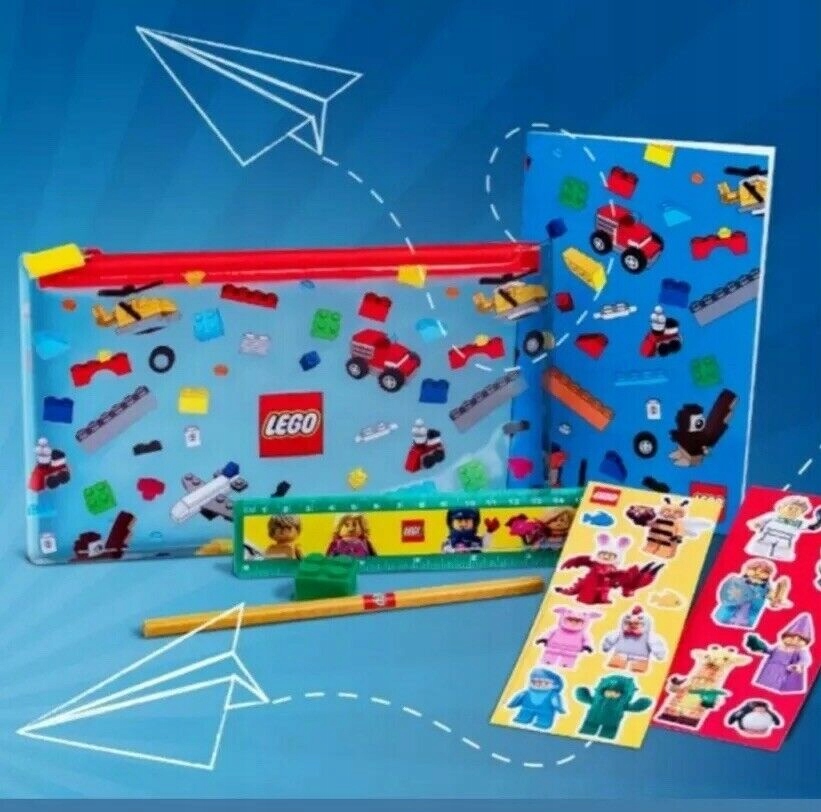 LEGO 5005969 Piórnik Linijka Gumka Ołówek Naklejki