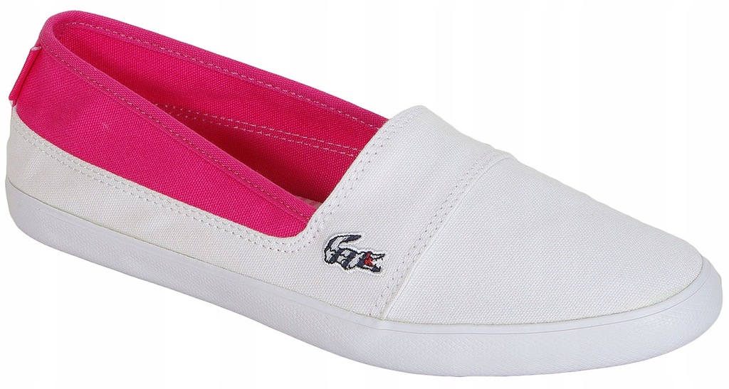 Lacoste Marice 117 1 CAJ Wht/Pnk slip ons 37