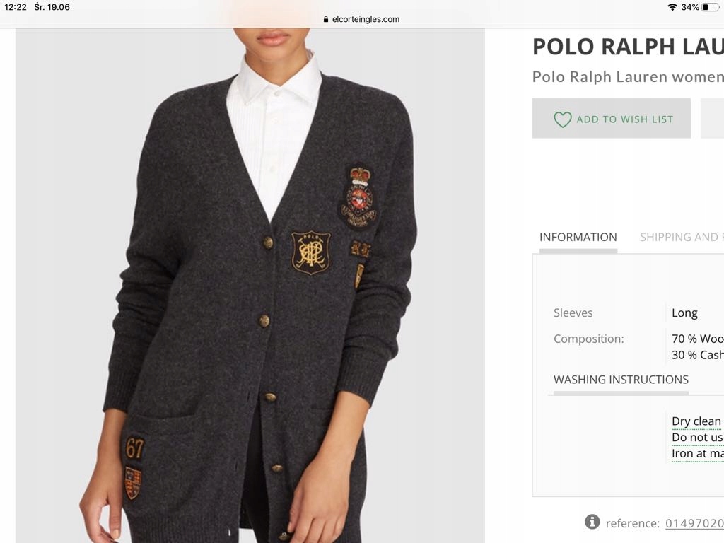 Ralph Lauren, bawełniany , logowany. Stan idealny