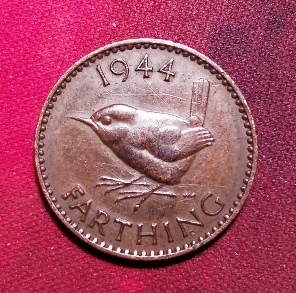 Moneta FARTHING Wielka Brytania 1944 rok